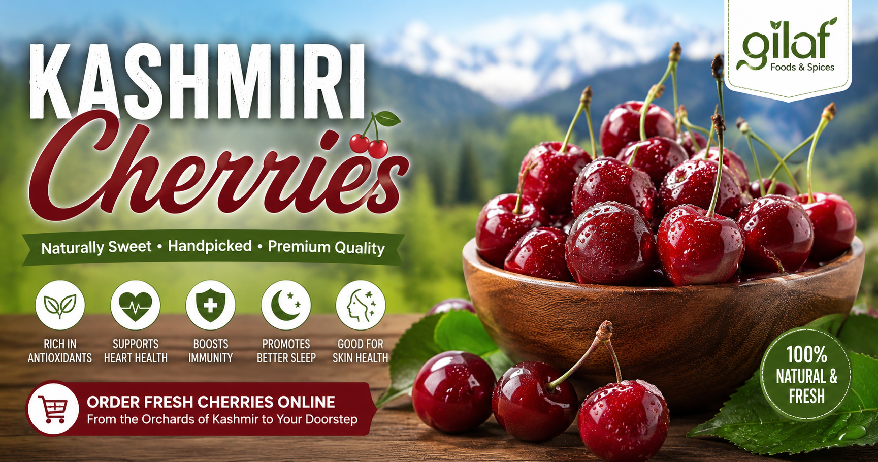 🍒 Kashmiri Cherries: Health Benefits, Uses & Where to Buy Fresh Cherries Online
